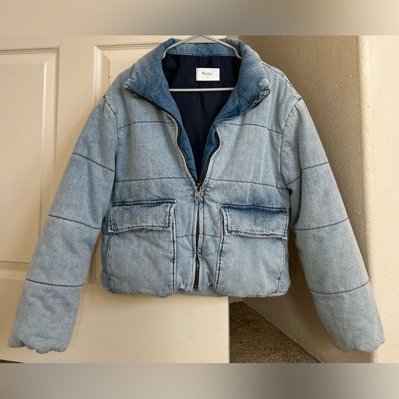 KanCan Jackets & Blazers - Luciana denim puffer jacket (size medium)
